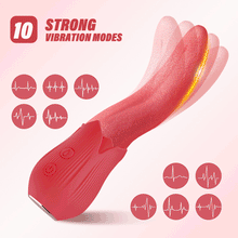 Load image into Gallery viewer, Upgraded Rose - 20 Frequency Tongue Licking Vibrator
