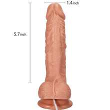 Load image into Gallery viewer, 7.3-Inch Wired Remote Control Electromagnetic Twitching Heating Dildo
