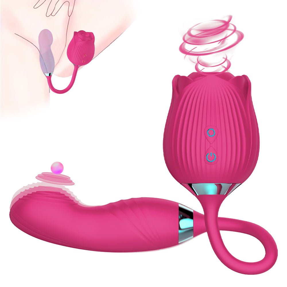 3 in 1 Shake Slap Suck Rose Vibrator Clitoris Stimulator