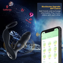 Load image into Gallery viewer, Pre-saleMurphy-APP/Controller &amp; 9-Telescopic / Vibration &amp; Penis Ring Locking Prostate Massager
