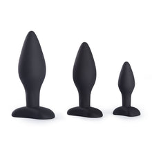 Load image into Gallery viewer, Pleasure Anal Training Silicone Classic Butt Plugs Set (3 Pieces)
