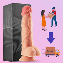 Load image into Gallery viewer, 8.3-Inch 4 in 1 Thrusting Rotation Vibrating Heating Lifelike Dildo
