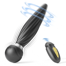 Load image into Gallery viewer, DAISY 7 Vibrating &amp; 7 Head Rotating Remote Prostate Anal Butt Plug
