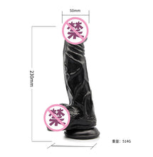 Load image into Gallery viewer, Big Black Cross-Border Stallion Dildo: Female Masturbator Toy with Manual Control - Realistic, Large-Sized Faux Penis for Adults&#39; Pleasure
